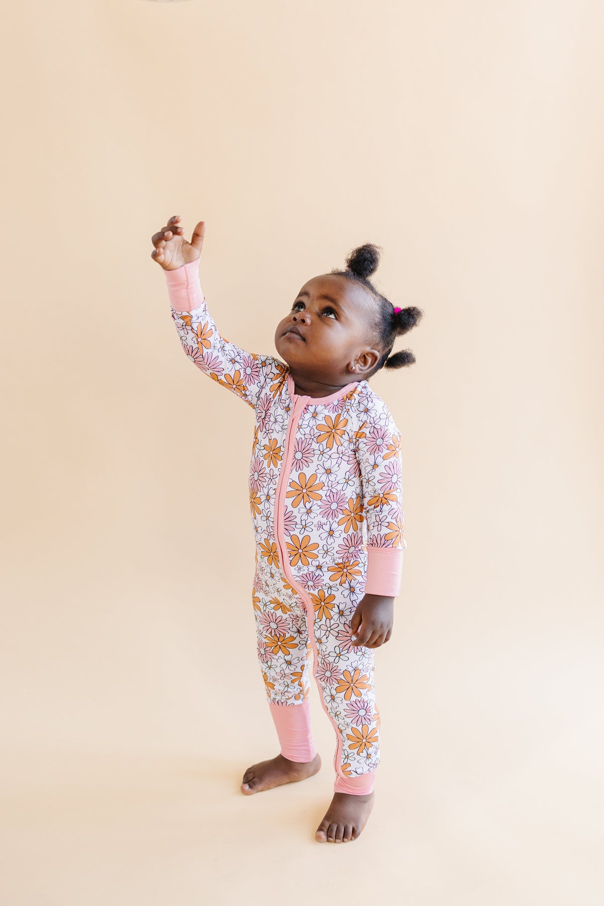 Bamboo Zip Romper | Retro Garden - HoneyBug