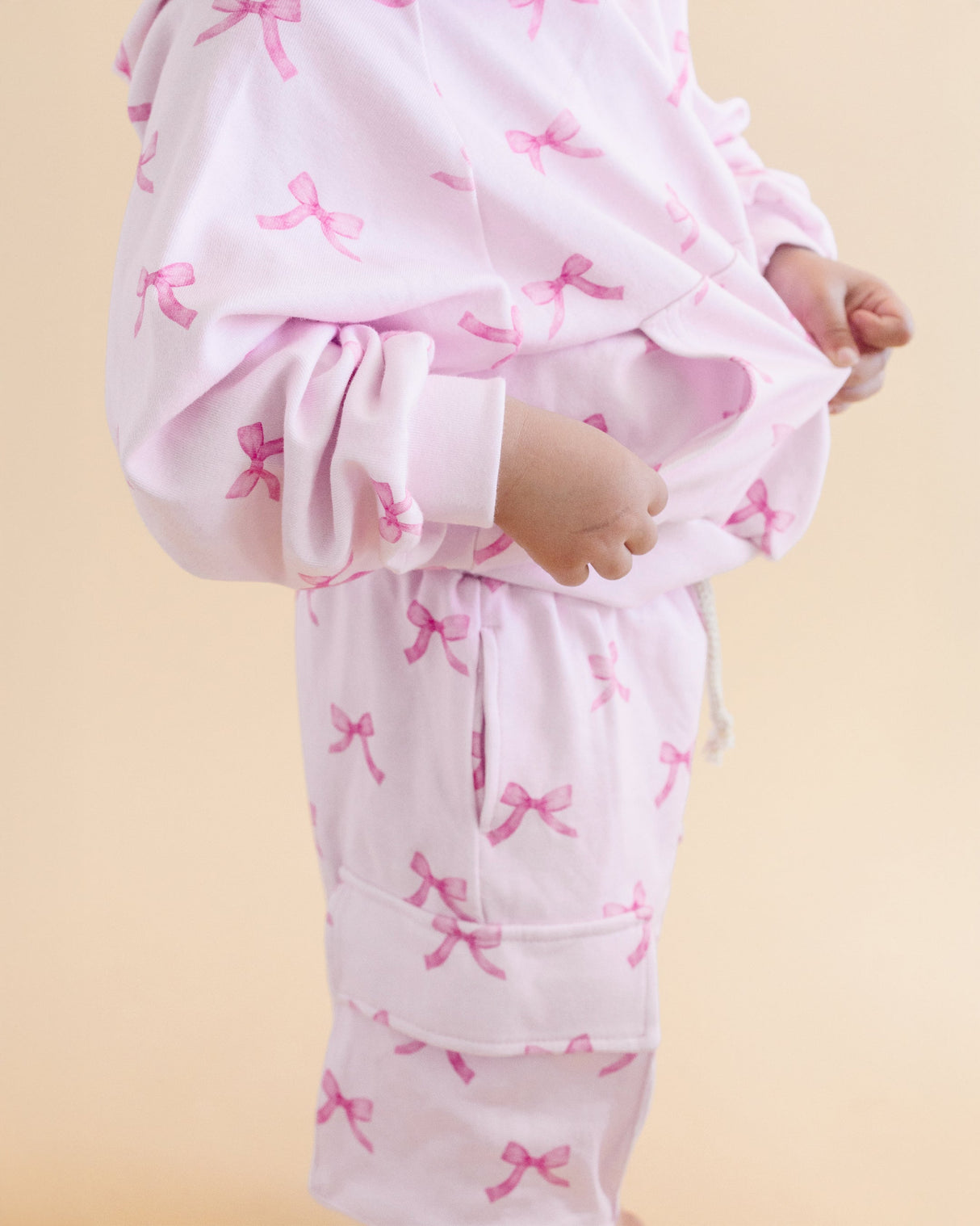 Cargo Jogger Set | Pink Bows - HoneyBug