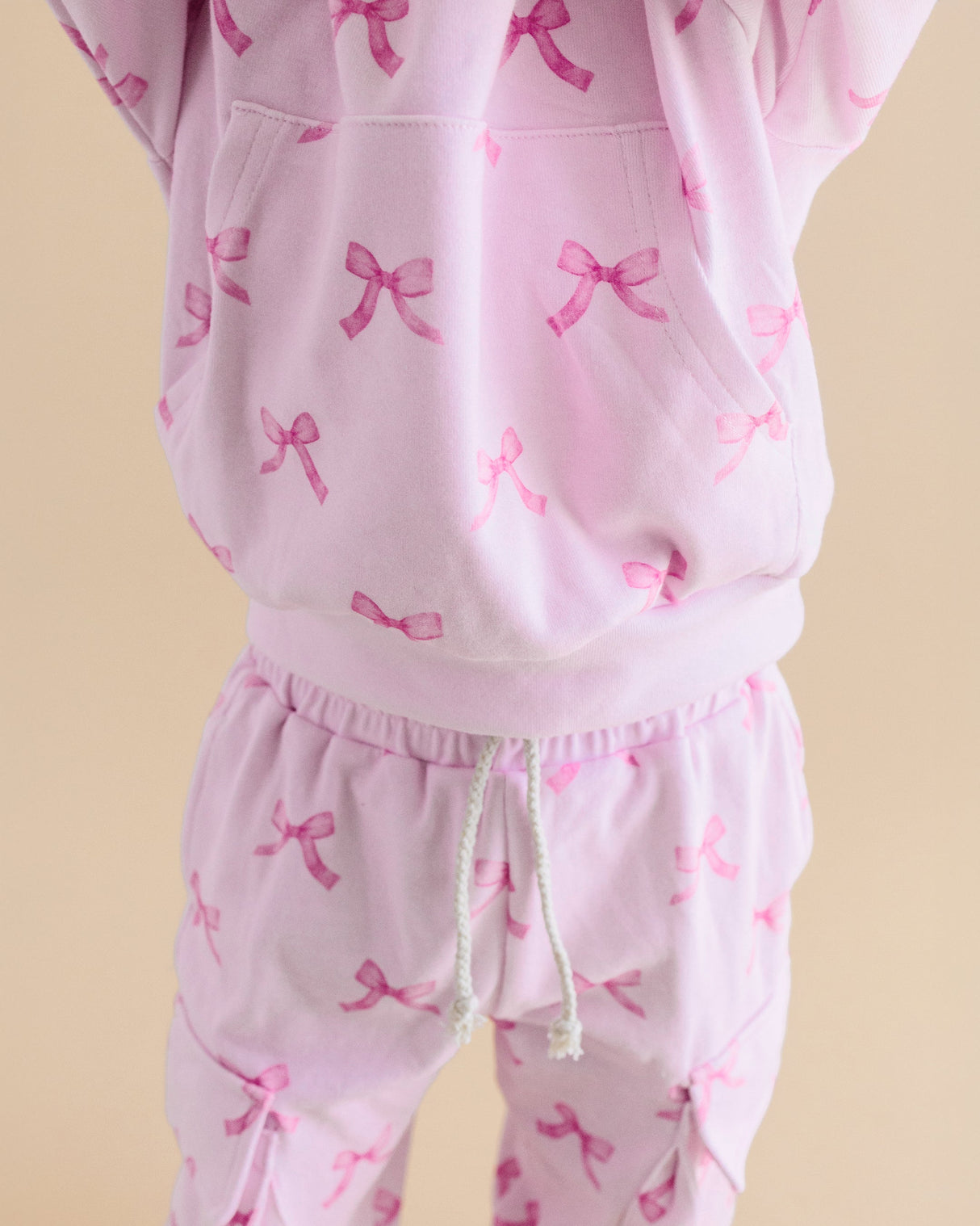Cargo Jogger Set | Pink Bows - HoneyBug