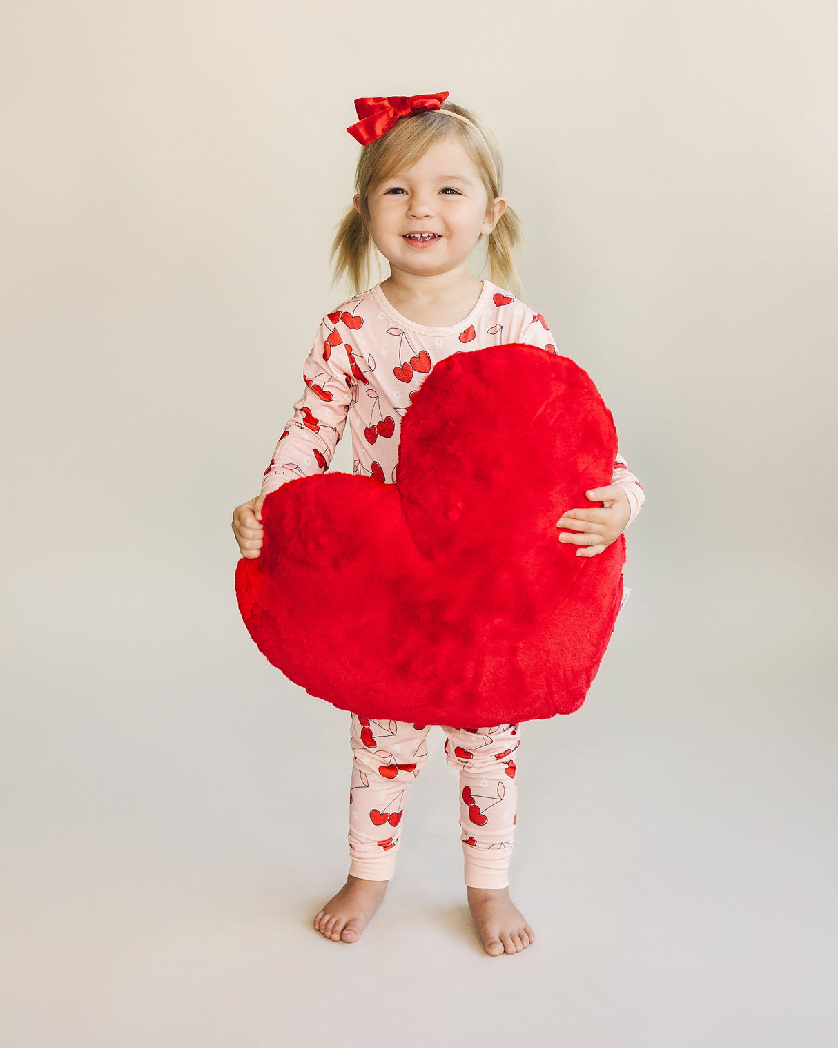 Bamboo Two Piece Set | Cherry Heart - HoneyBug