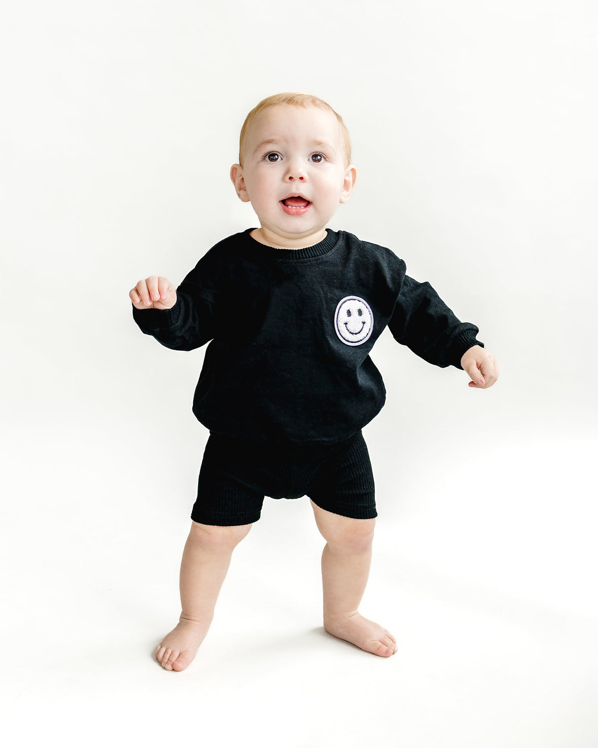 Biker Shorts Set | Black - HoneyBug