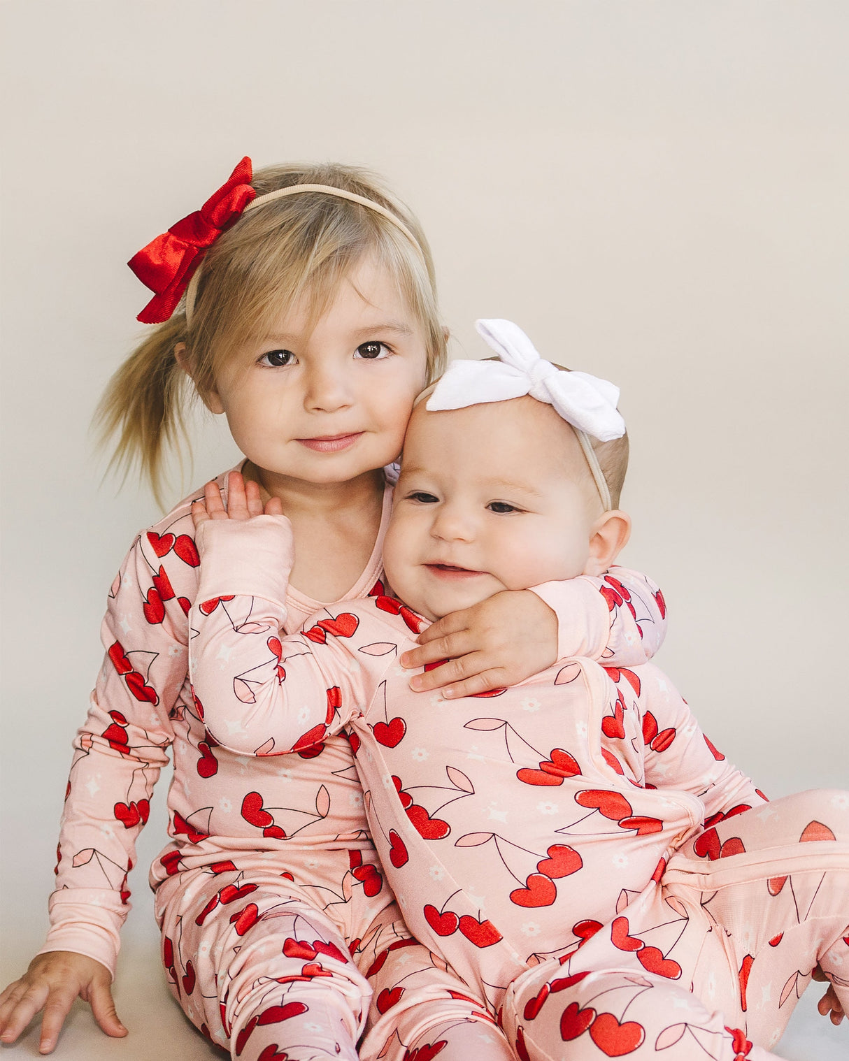 Bamboo Two Piece Set | Cherry Heart - HoneyBug
