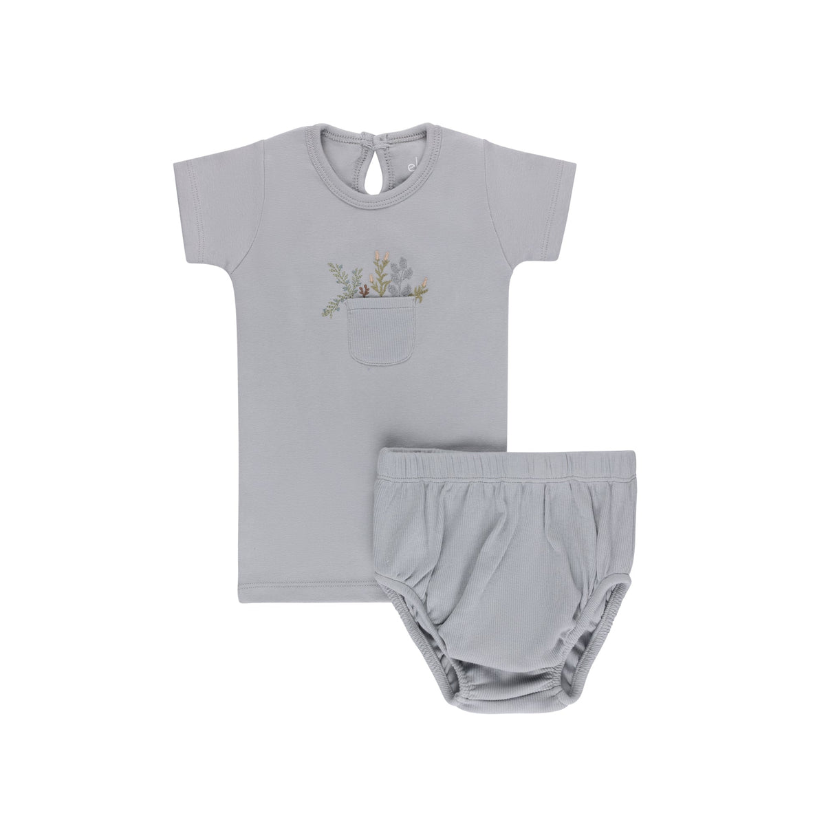 Cotton - Pocket Full of Flowers Collection Top + Bloomer - HoneyBug