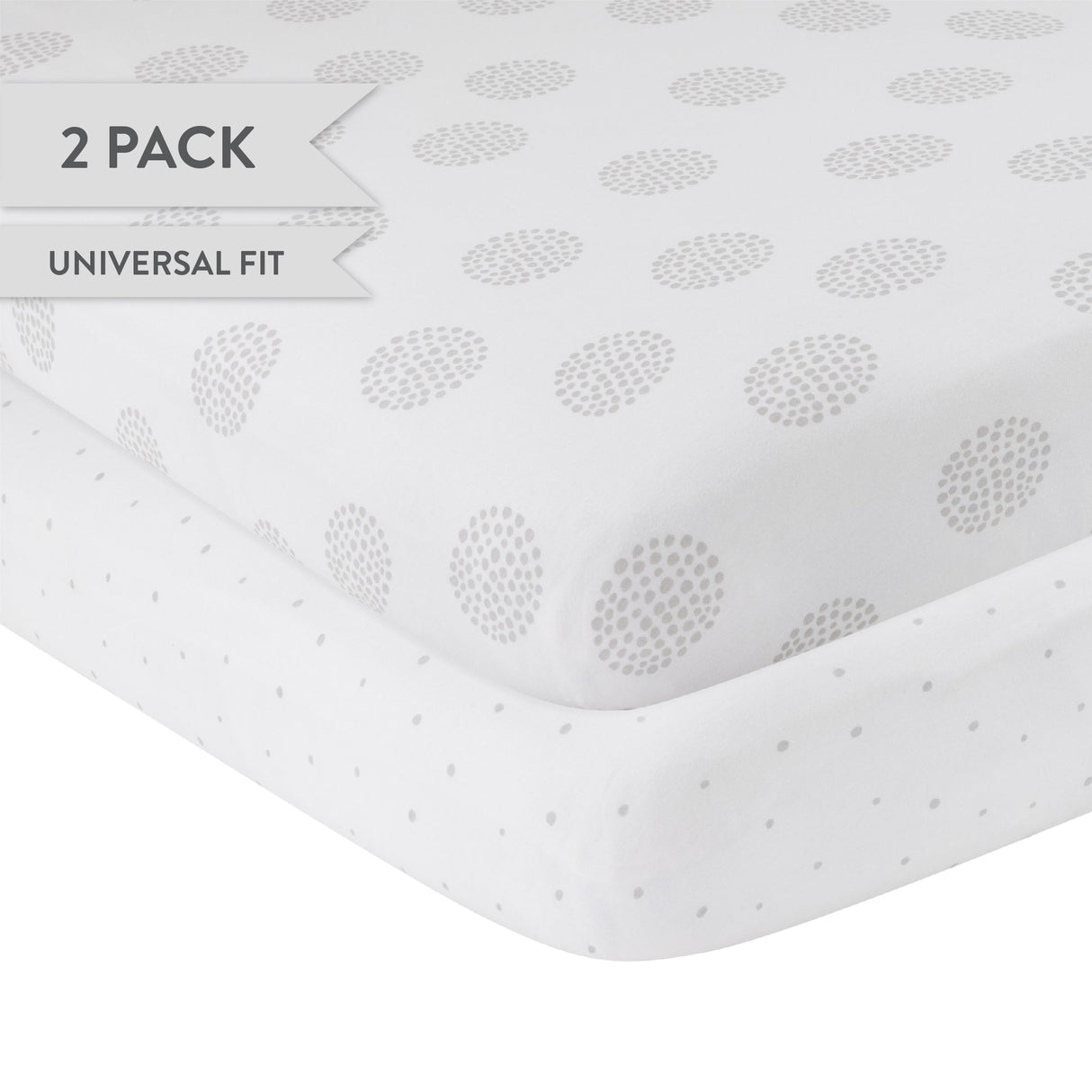 Crib Sheet Set - Grey Dottie - HoneyBug