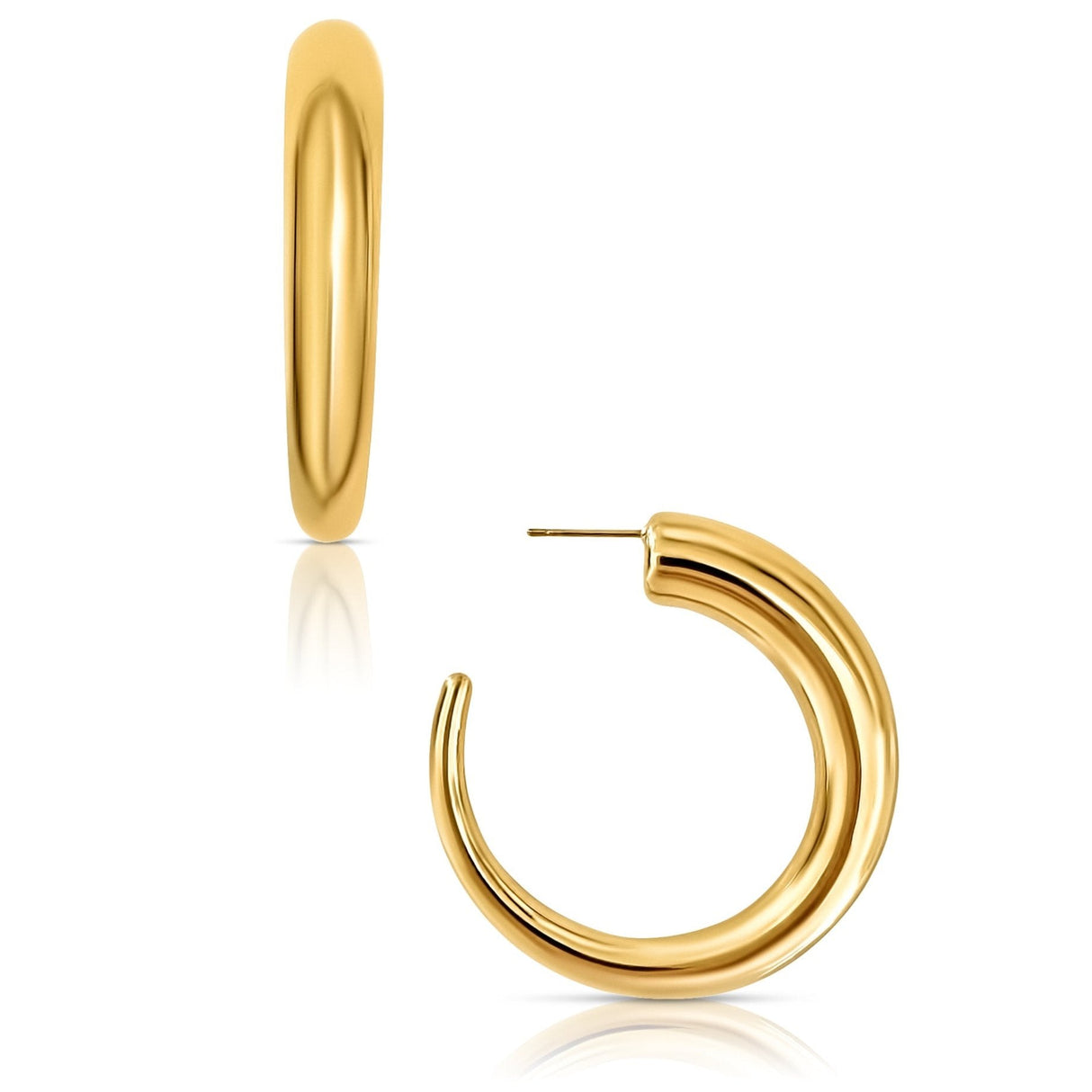 Ridley Large Tusk Hoop Earring - HoneyBug