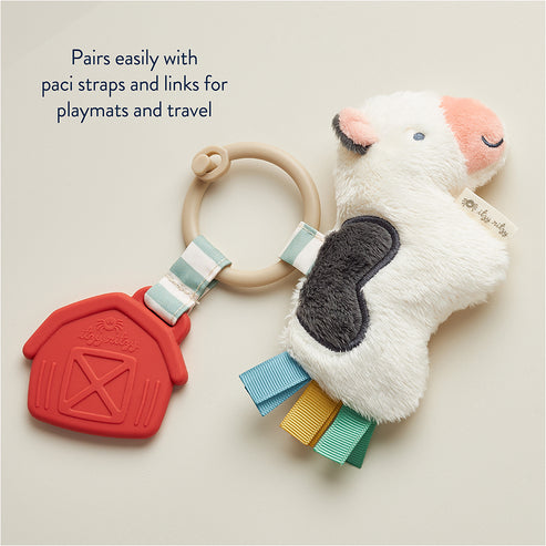 Itzy Pal™ Plush + Teether - Carmen the Cow - HoneyBug