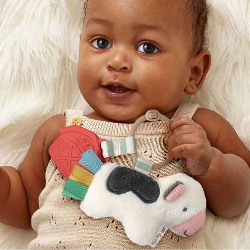 Itzy Pal™ Plush + Teether - Carmen the Cow - HoneyBug