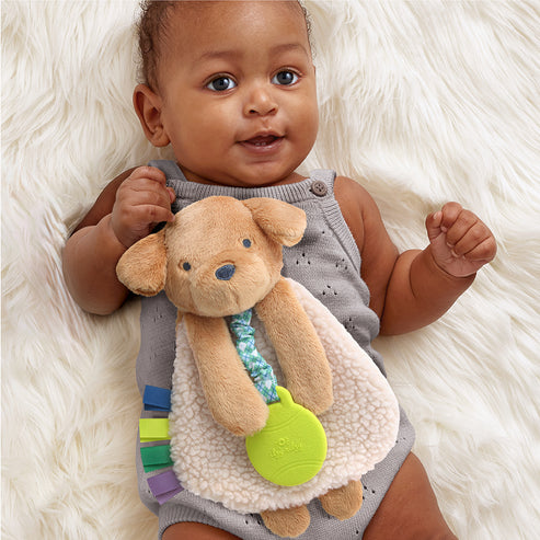 Itzy Lovey™ Plush and Teether Toy - Trevor the Puppy - HoneyBug