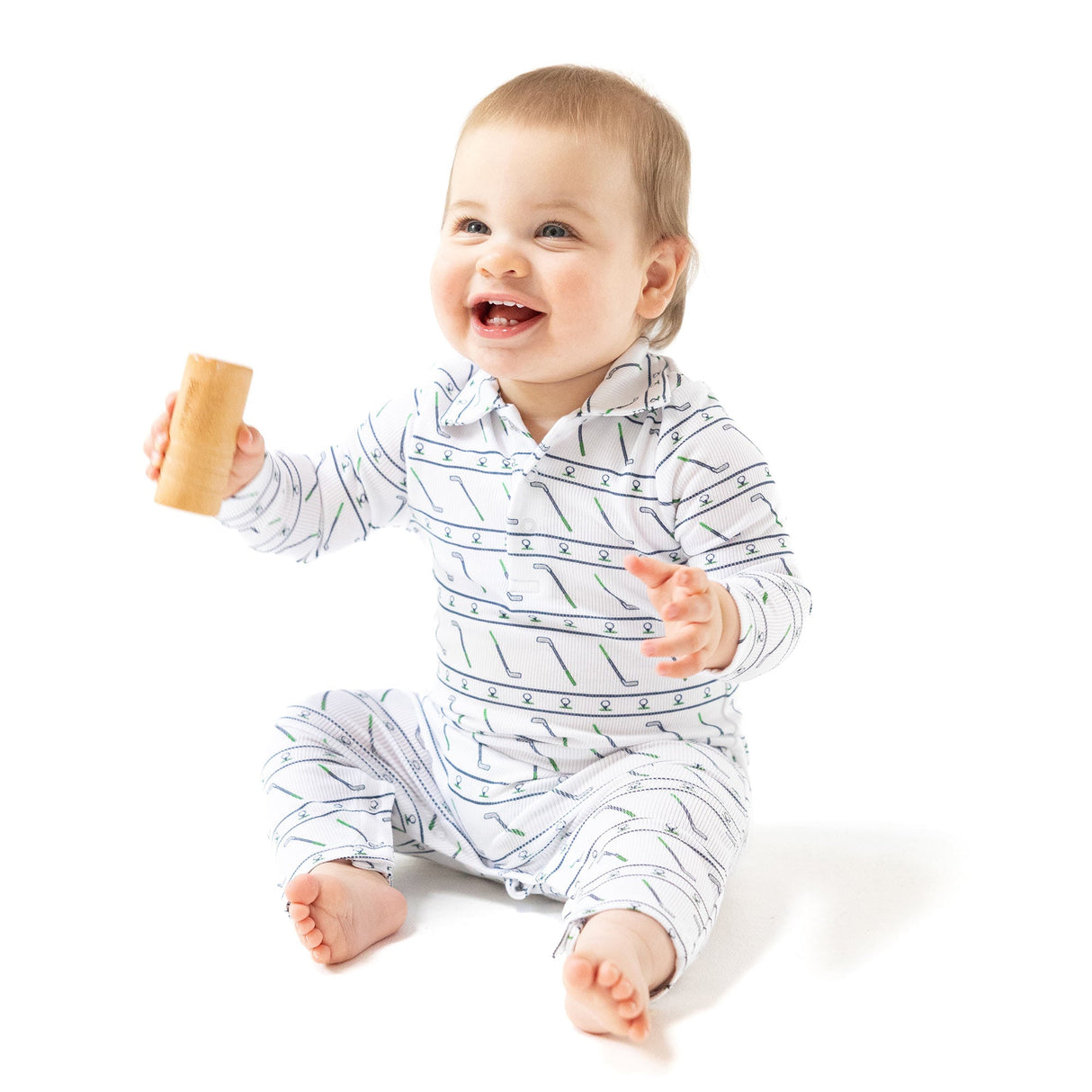 Polo Romper - HoneyBug