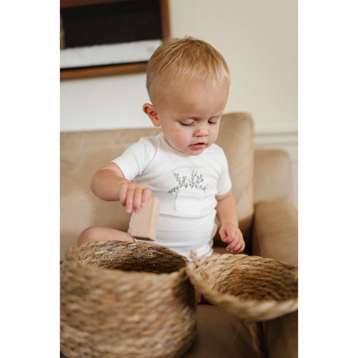 Cotton - Pocket Full of Flowers Collection Top + Bloomer - HoneyBug