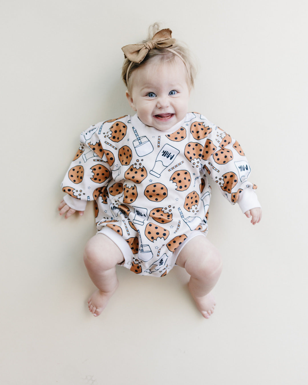 Bubble Romper | Milk & Cookies - HoneyBug