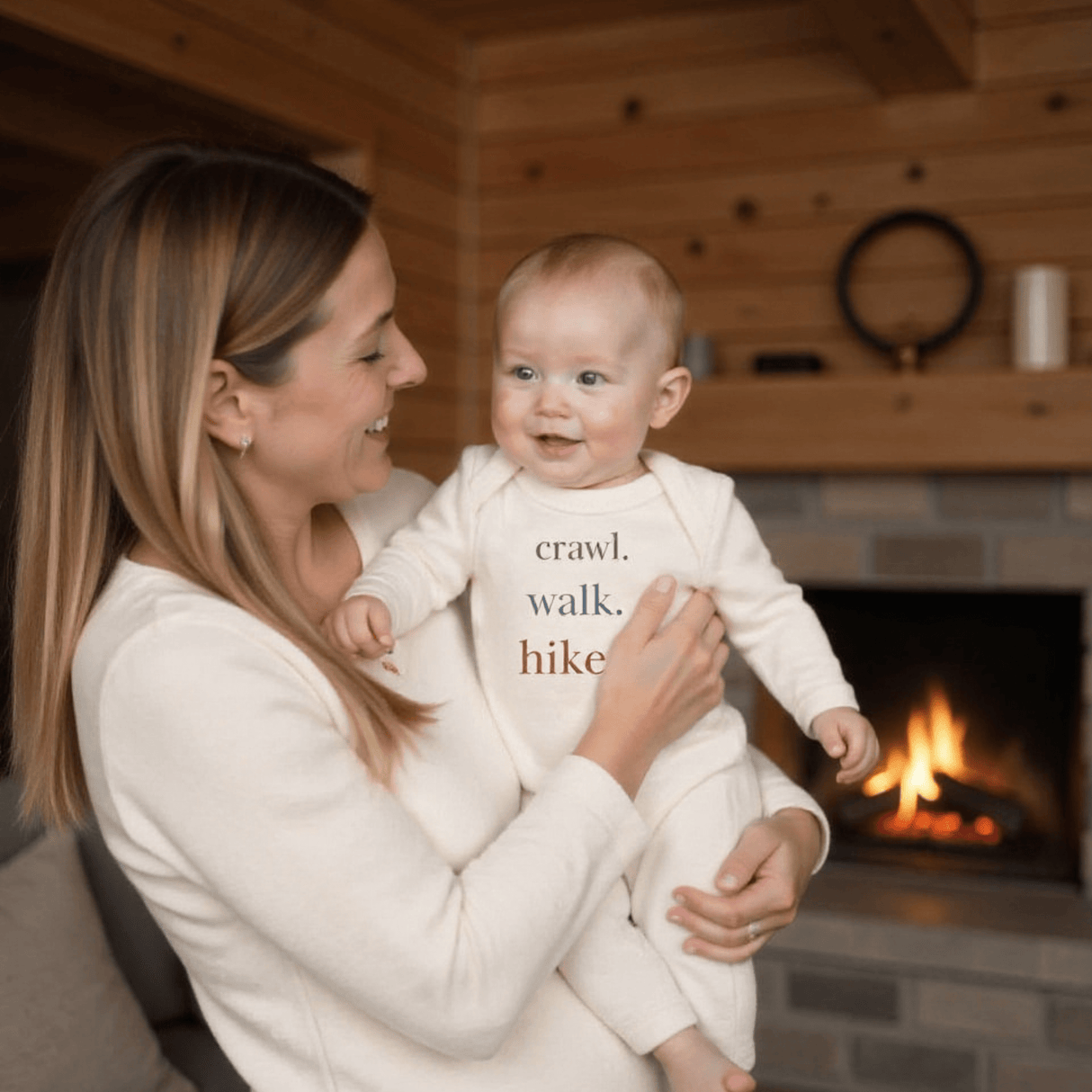 graphic bodysuit | crawl walk hike - HoneyBug