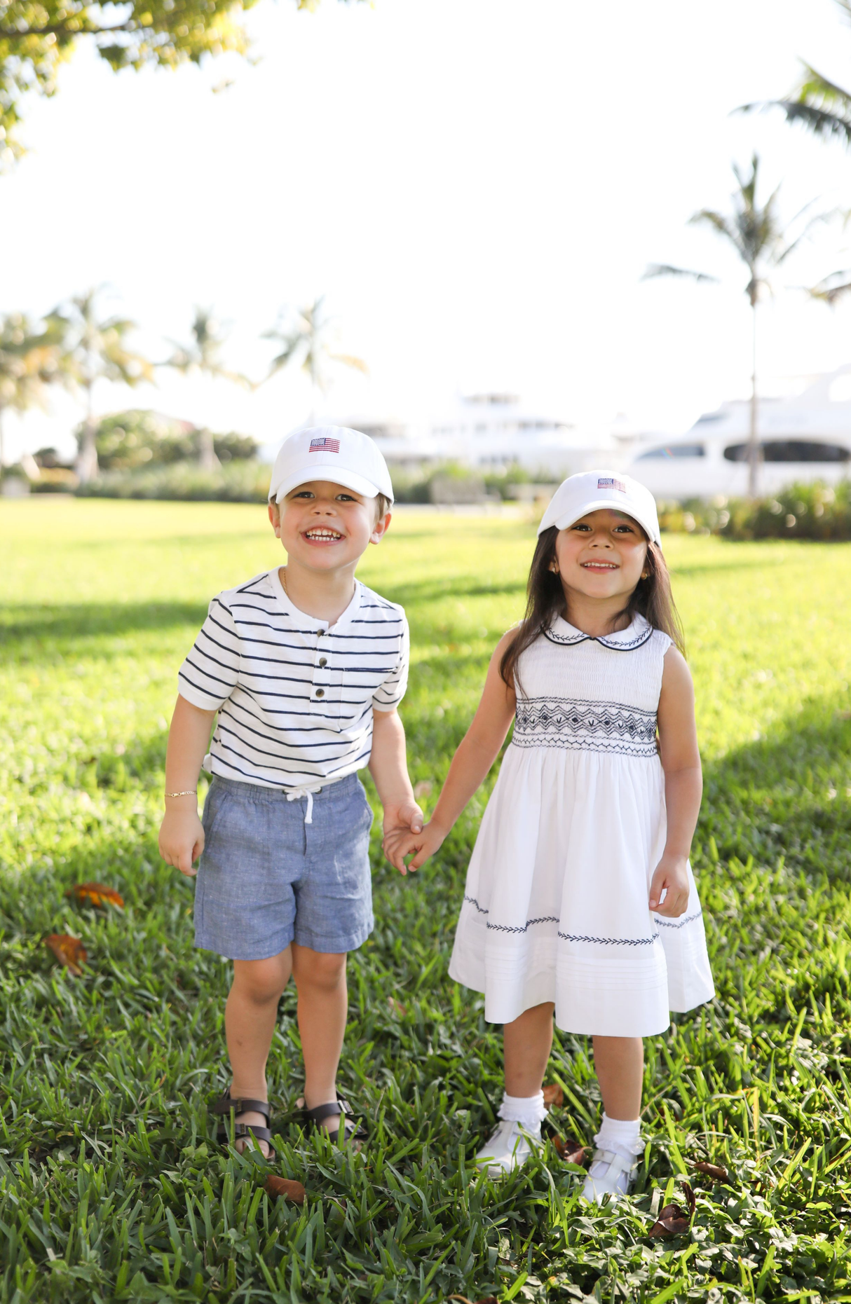 American Flag Bow Baseball Hat (Youth, Junior)