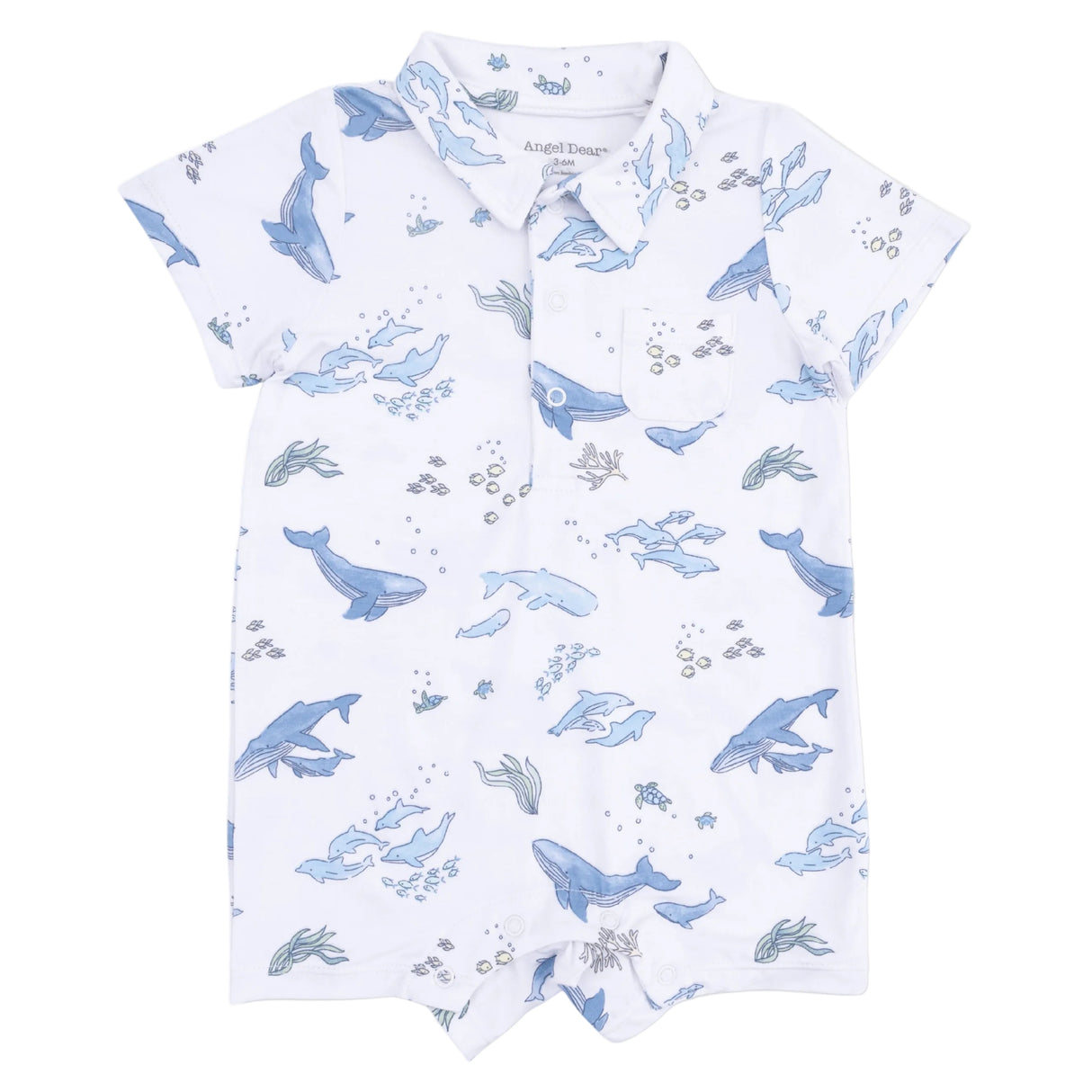 Watercolor Blue Whales - Polo Shortie
