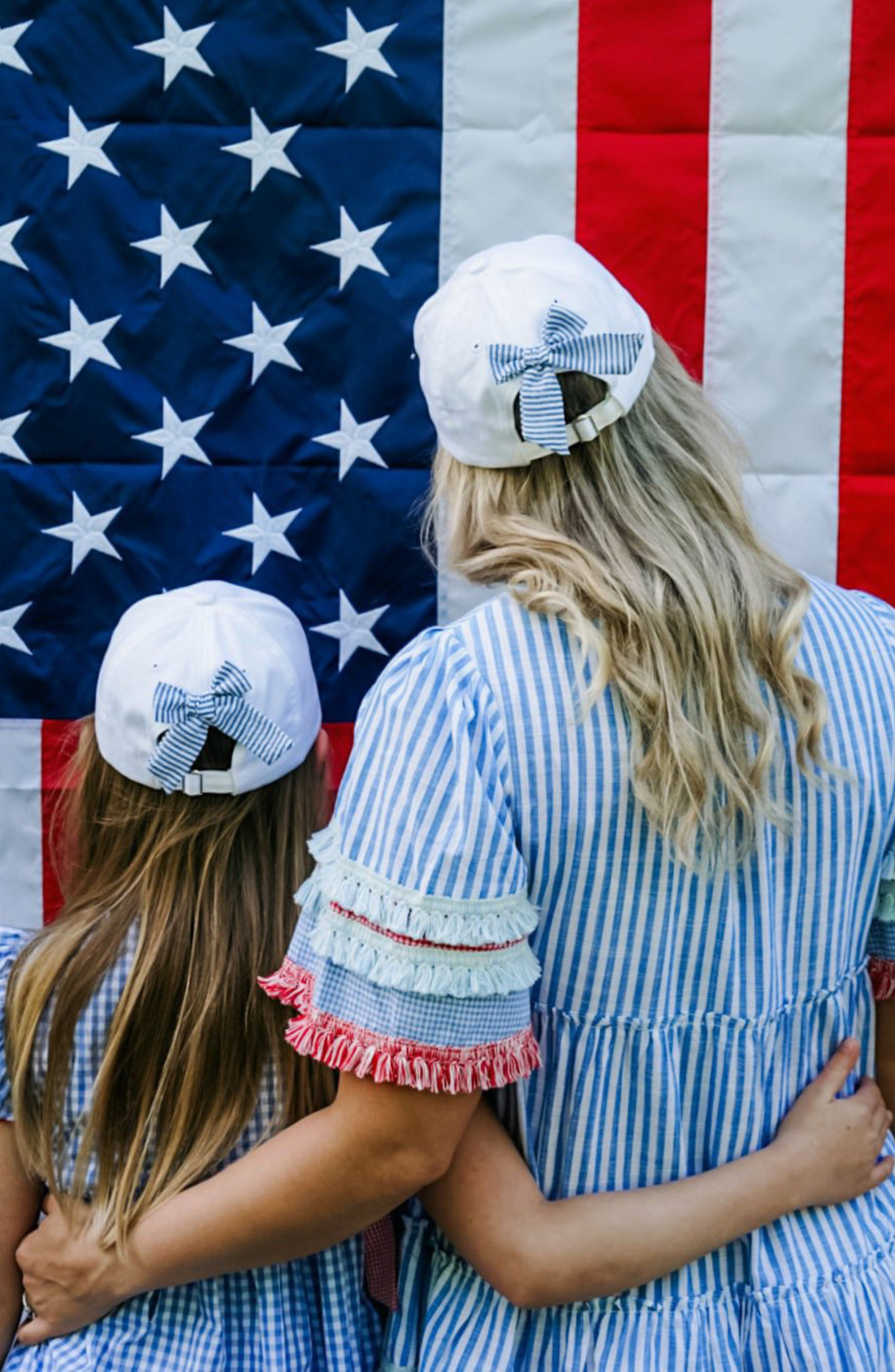 American Flag Bow Baseball Hat (Youth, Junior)