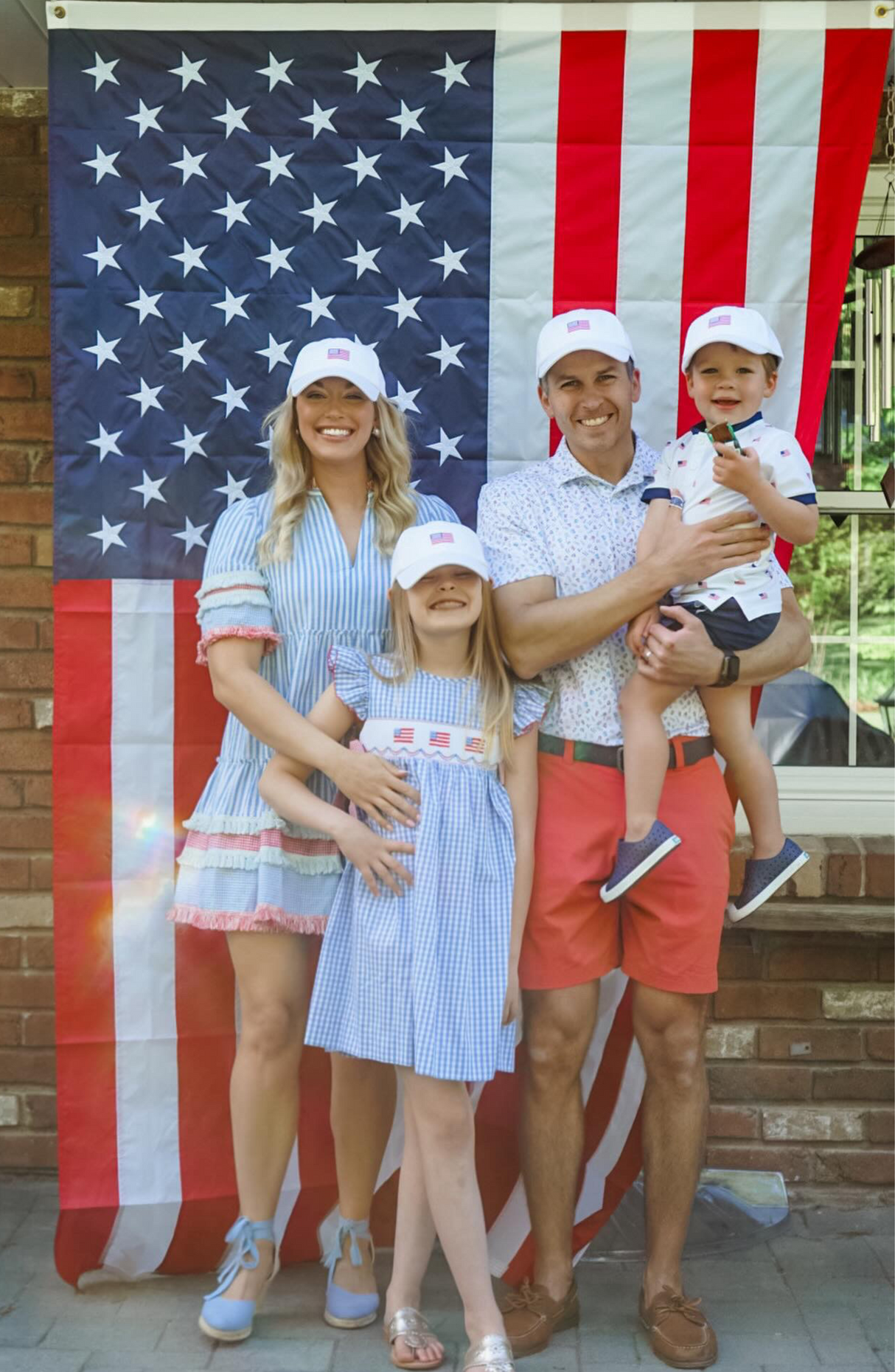 American Flag Bow Baseball Hat (Youth, Junior)
