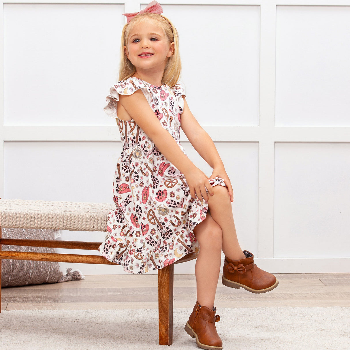 Cowgirl Cutie Bamboo Twirl Dress - HoneyBug