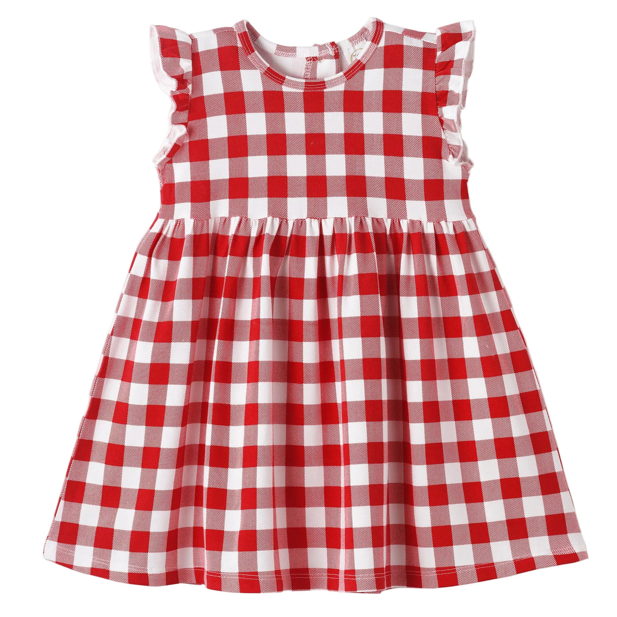 Picnic Plaid Soft Bamboo Summer Flutter Dress