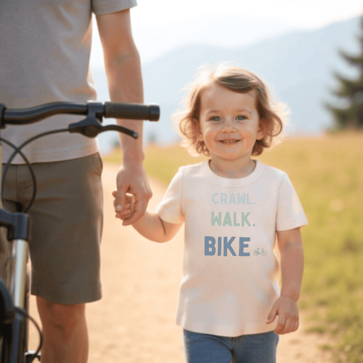 graphic tee | crawl walk bike - HoneyBug
