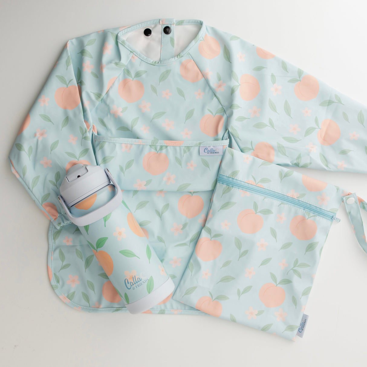 The Grayson Long Sleeve Bib - Peach Blossom