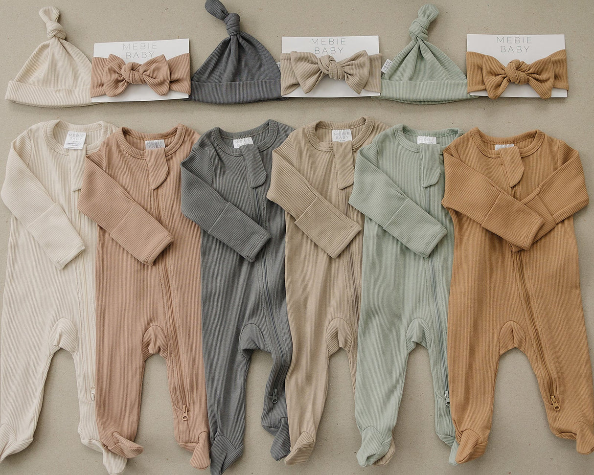 Cafe Organic Cotton Ribbed Zipper - HoneyBug