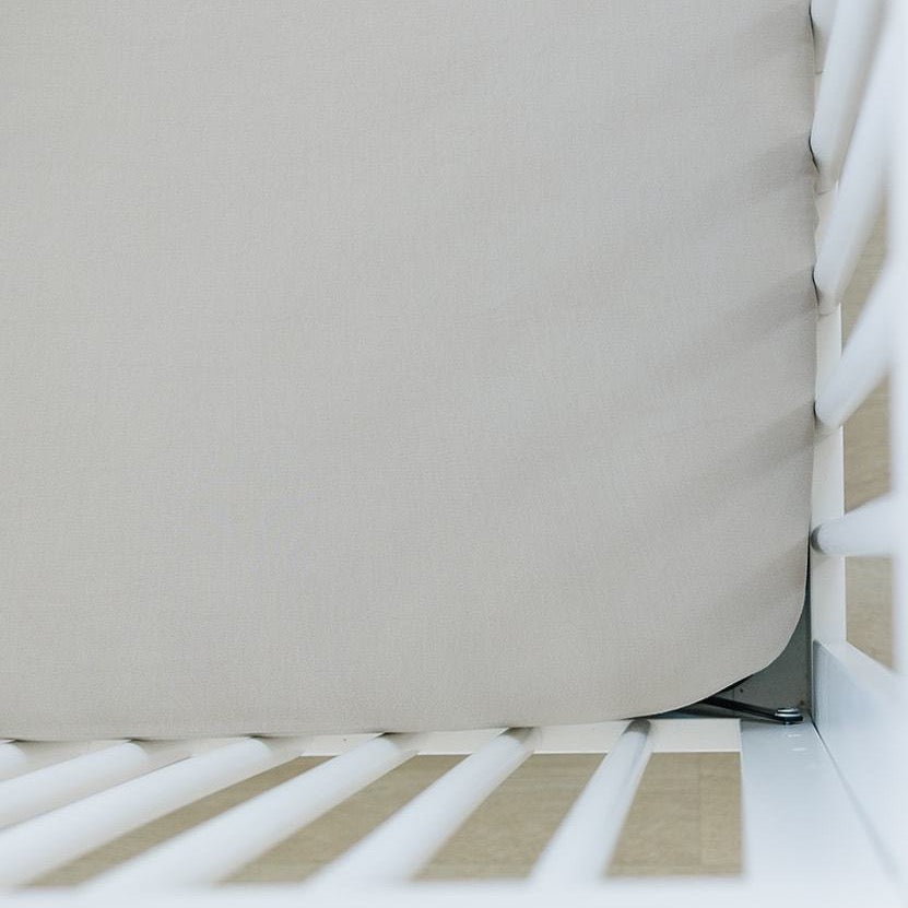 Oatmeal Bamboo Stretch Crib Sheet - HoneyBug