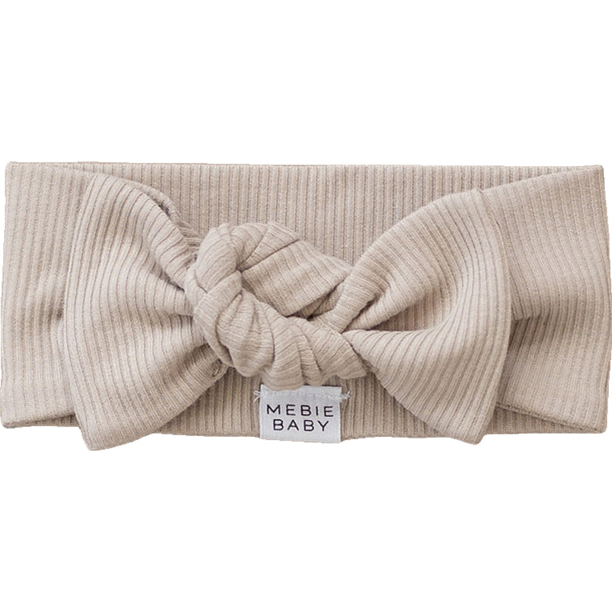 Oatmeal Organic Cotton Ribbed Head Wrap - HoneyBug