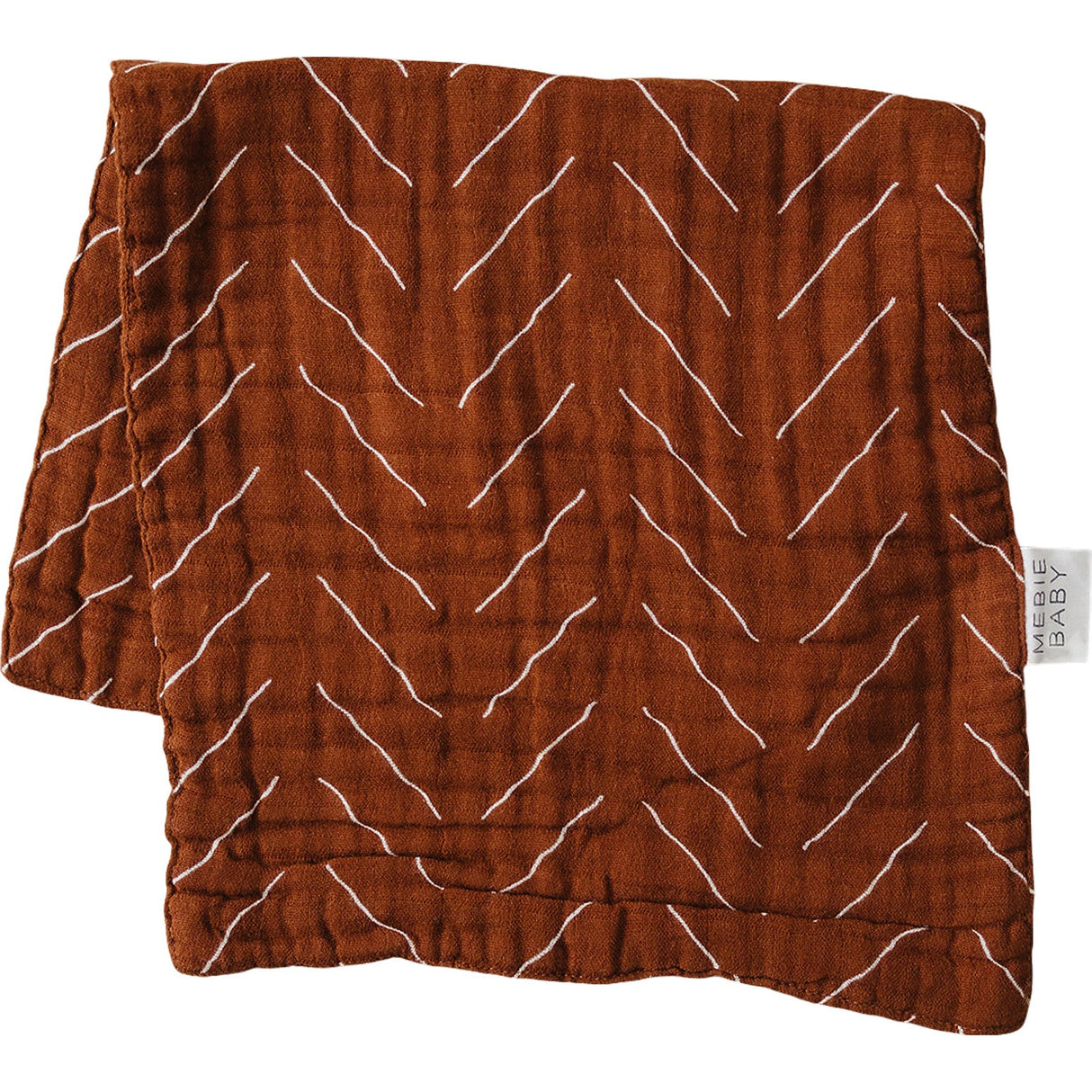Rust Mudcloth Burp Cloth - HoneyBug