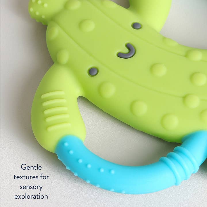 Chew Crew™ Silicone Handle Teether - Pickle - HoneyBug