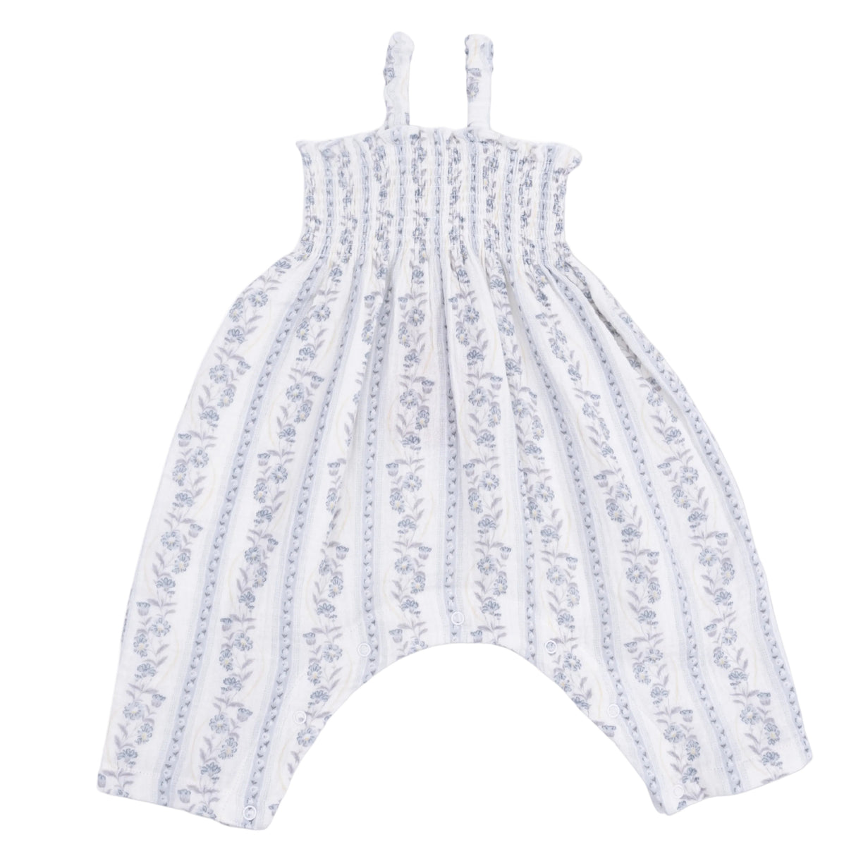 Kimberly Floral Stripe - Smocked Romper