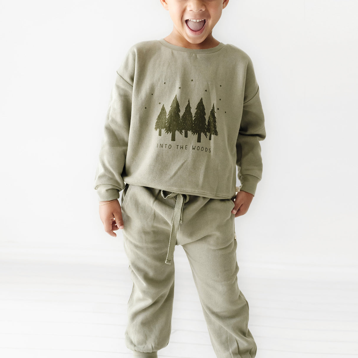 Organic Kids Sweatshirt - Woods - HoneyBug
