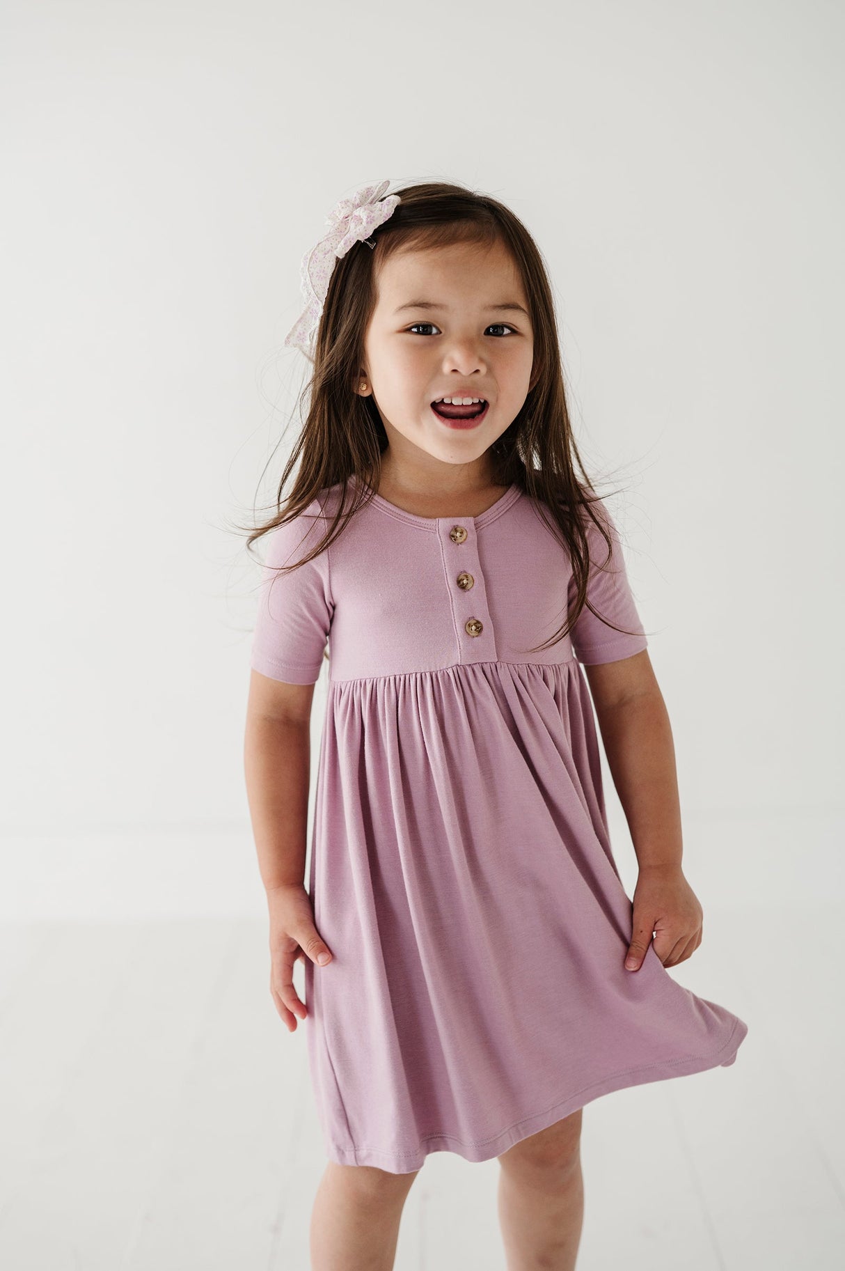 Short Sleeve Henley Dress - HoneyBug