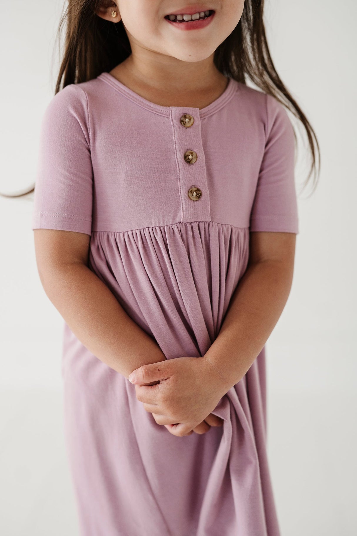 Short Sleeve Henley Dress - HoneyBug