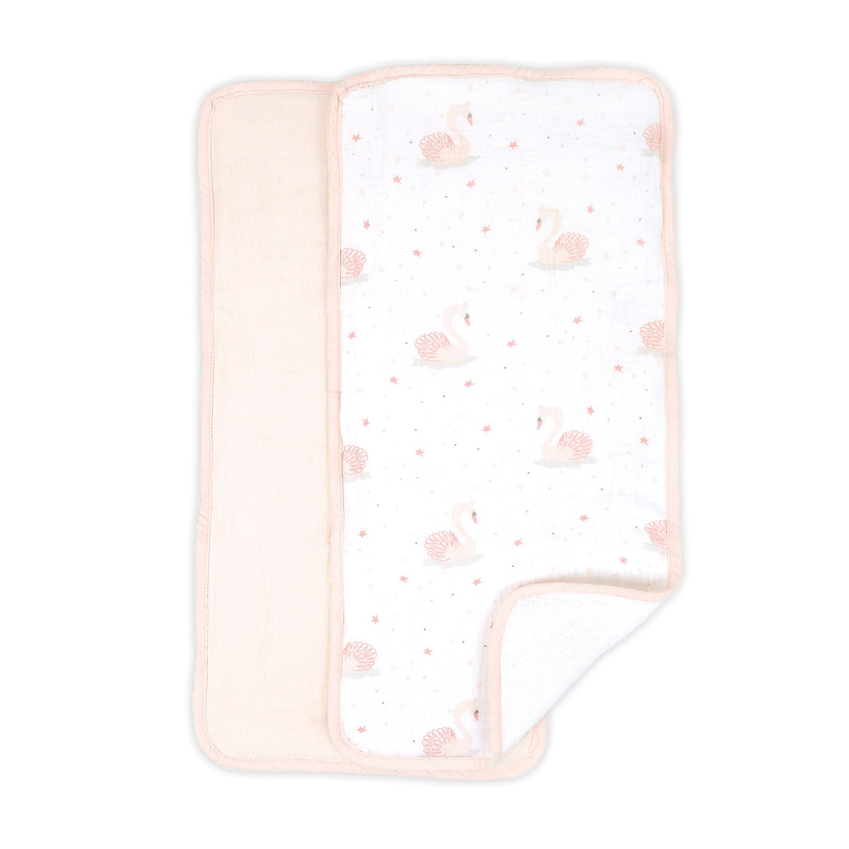 French Swan 2 Pk Burp Cloth Set - HoneyBug