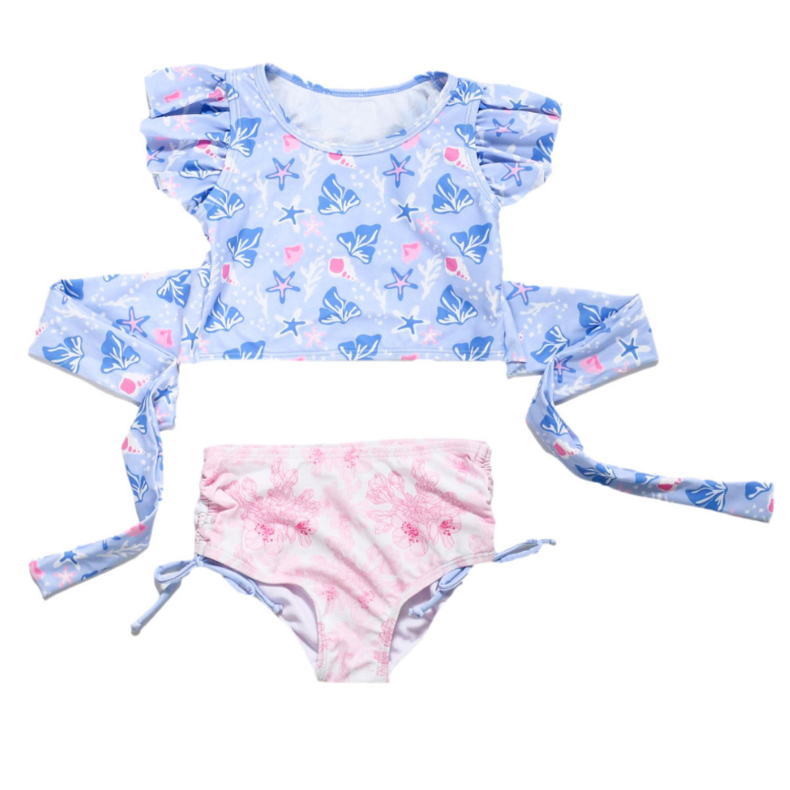 Seashell Sunset Two Piece Swimsuit - HoneyBug