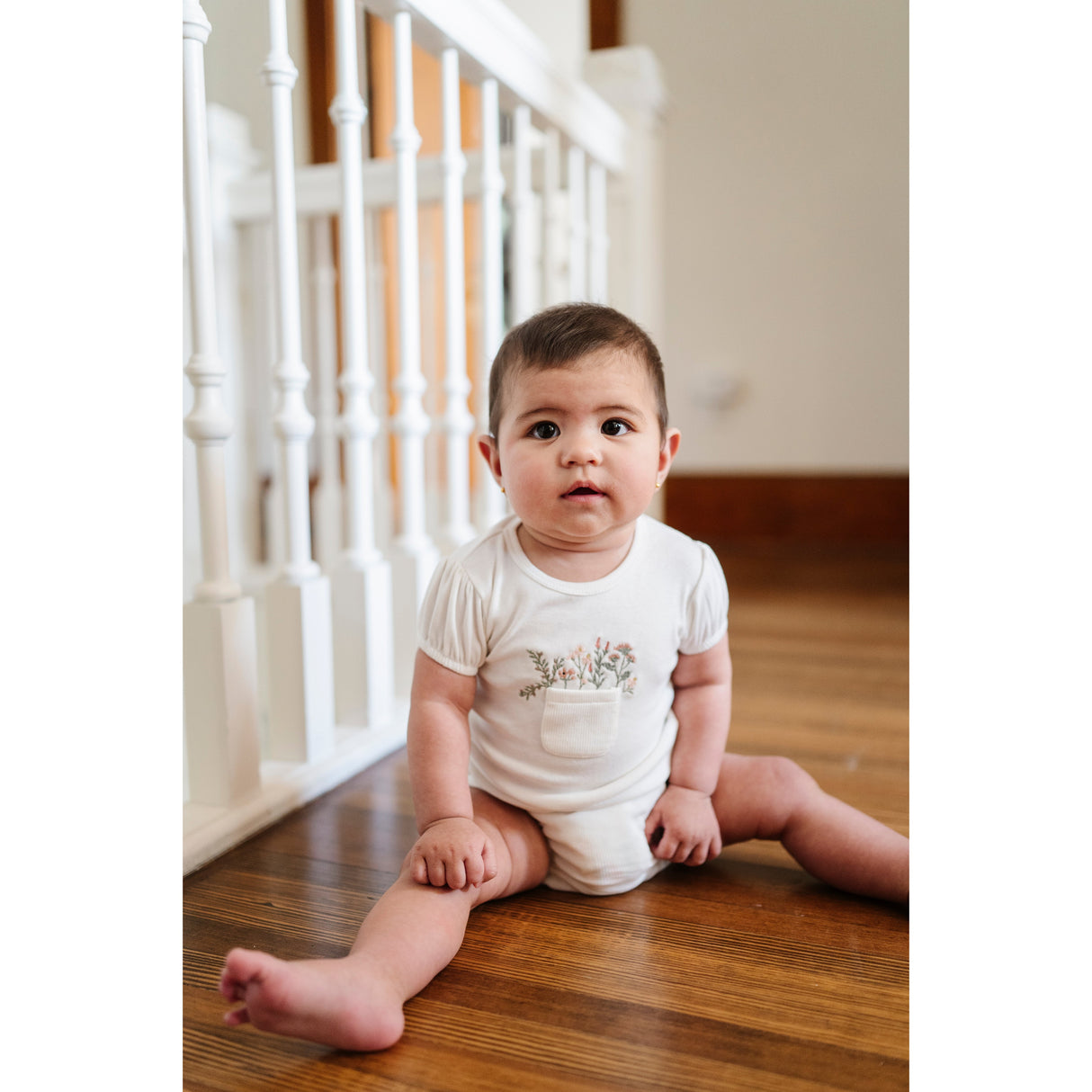 Cotton - Pocket Full of Flowers Collection Top + Bloomer - HoneyBug