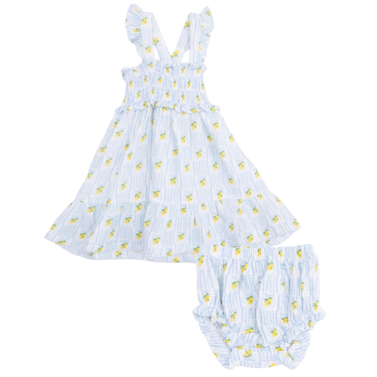Lovely Lemons - Smocked Ruffle Sundress with Bloomer