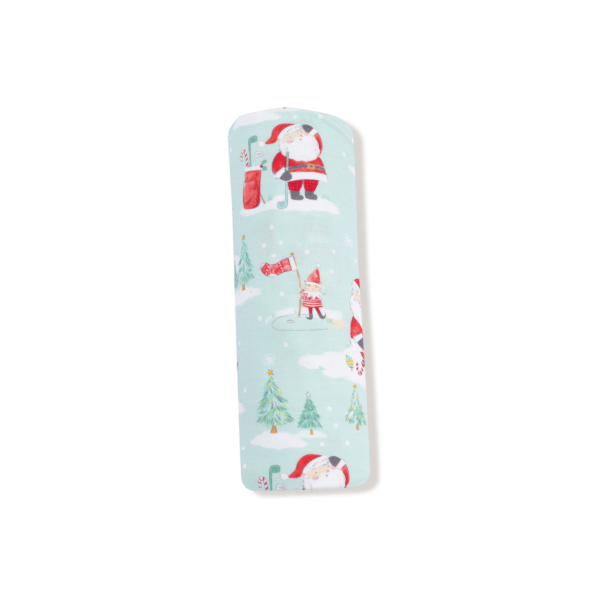 Swaddle Blanket - Golfing Santa and Elves - HoneyBug