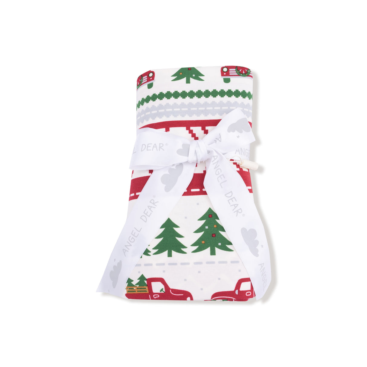 Swaddle Blanket - Red Truck Fair Isle - HoneyBug