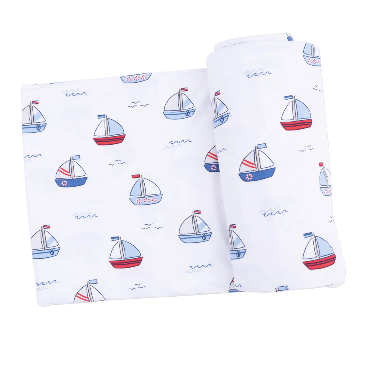 Bubbly Sailboats Blue - Swaddle Blanket