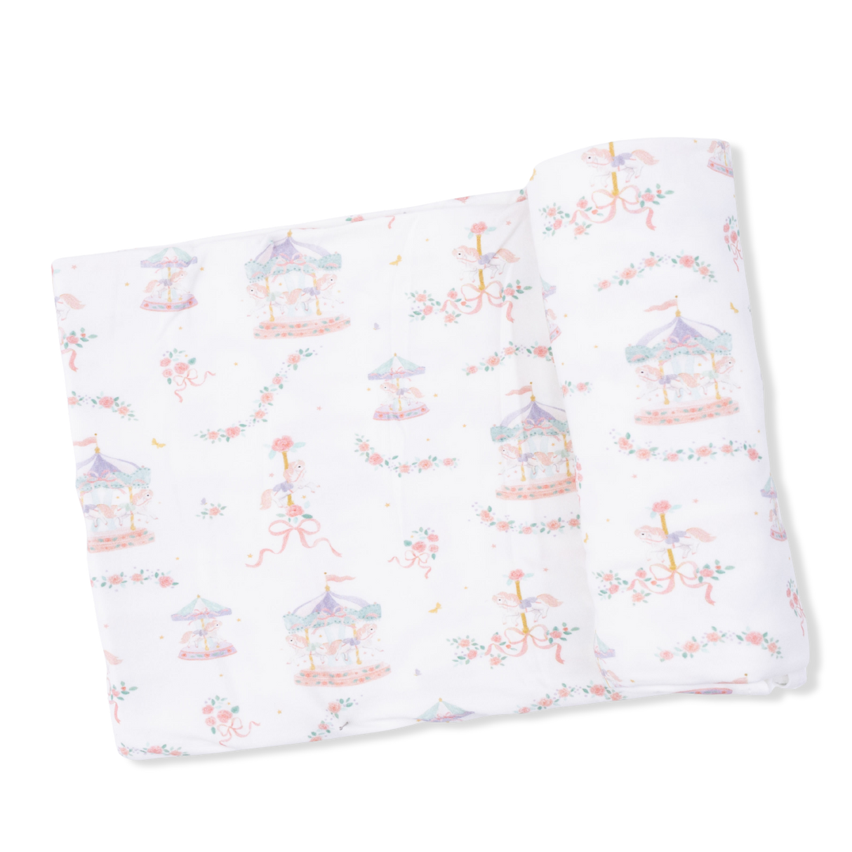 Carousel with Bows - Swaddle Blanket
