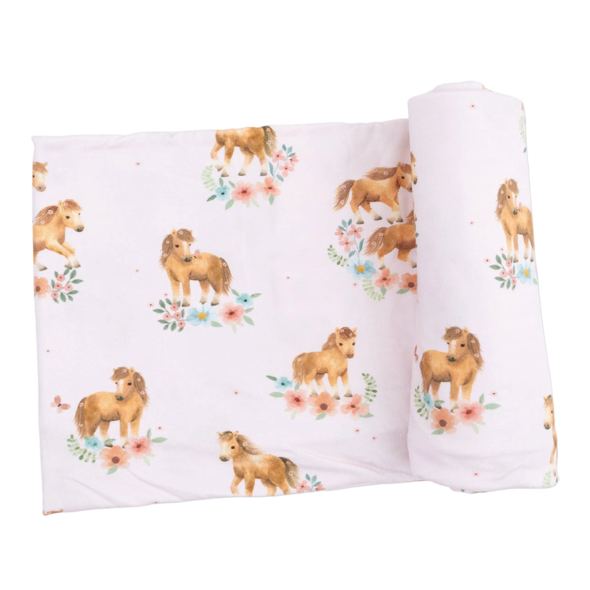 Pink Ponies - Swaddle Blanket