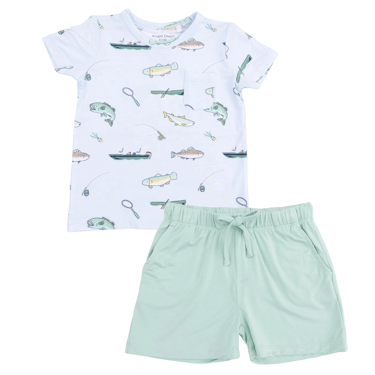 Fishing - Crew Neck Tee with Casual Short