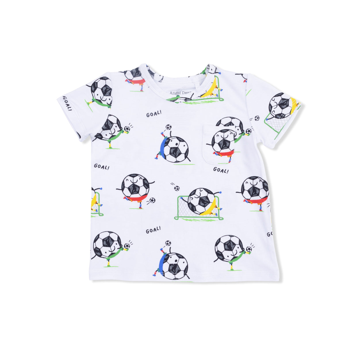 Soccer Balls Playing Soccer Blue - Crew Neck Tee with Cargo Short