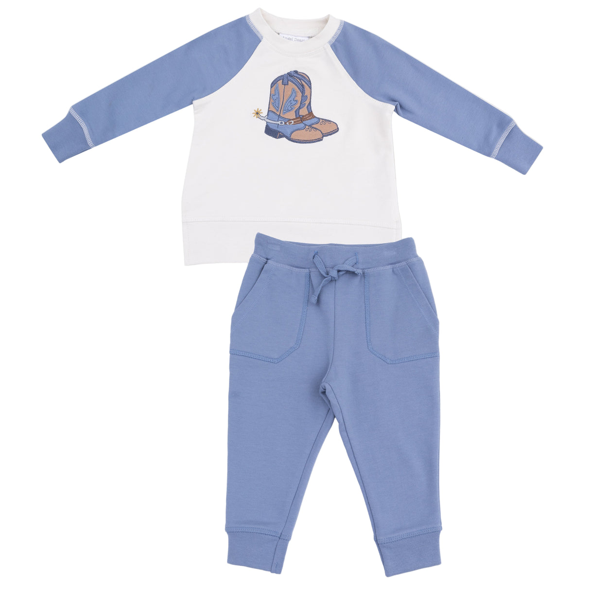 Raglan Sweatshirt and Jogger French Terry Set - HoneyBug