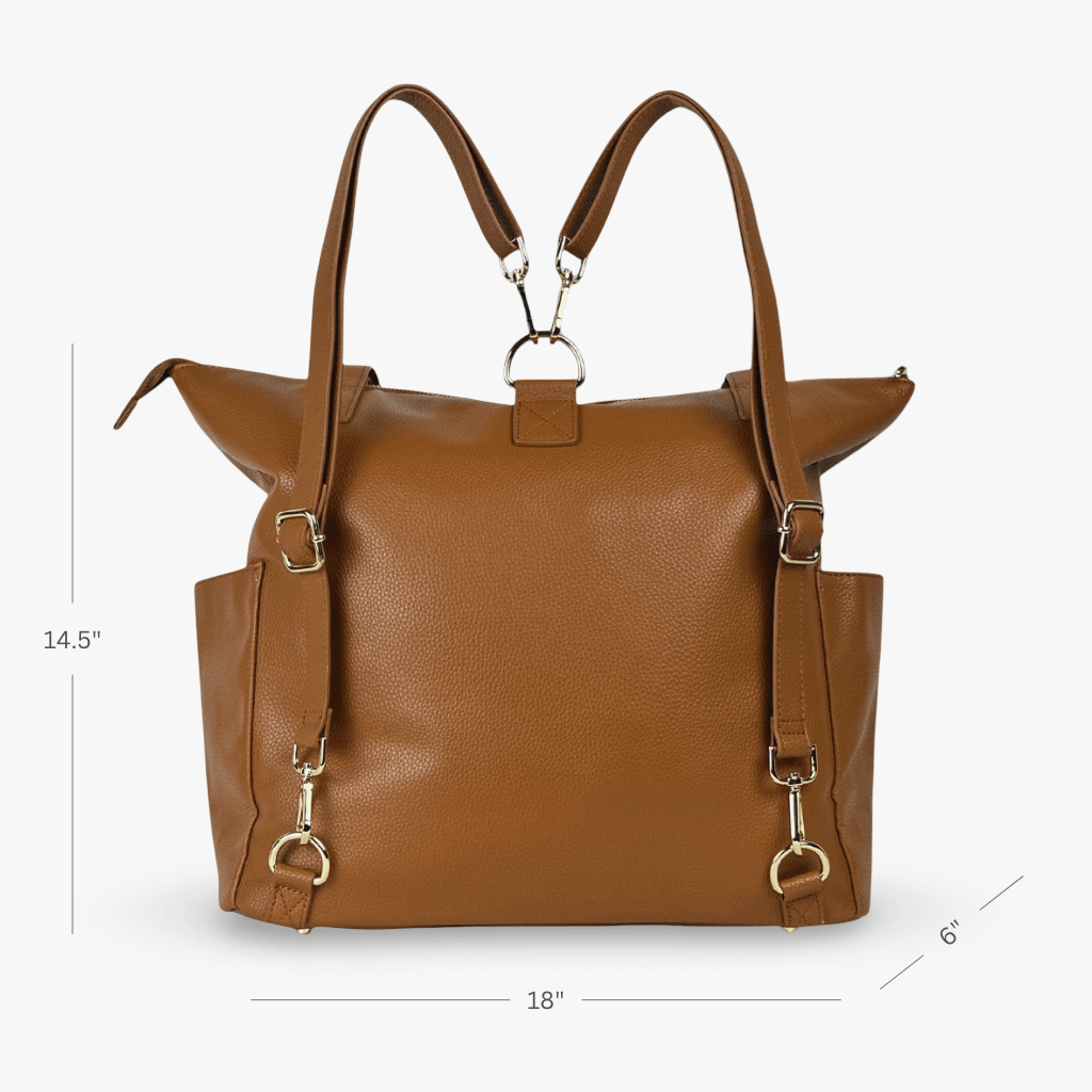 The Lillian Diaper Bag - Cognac