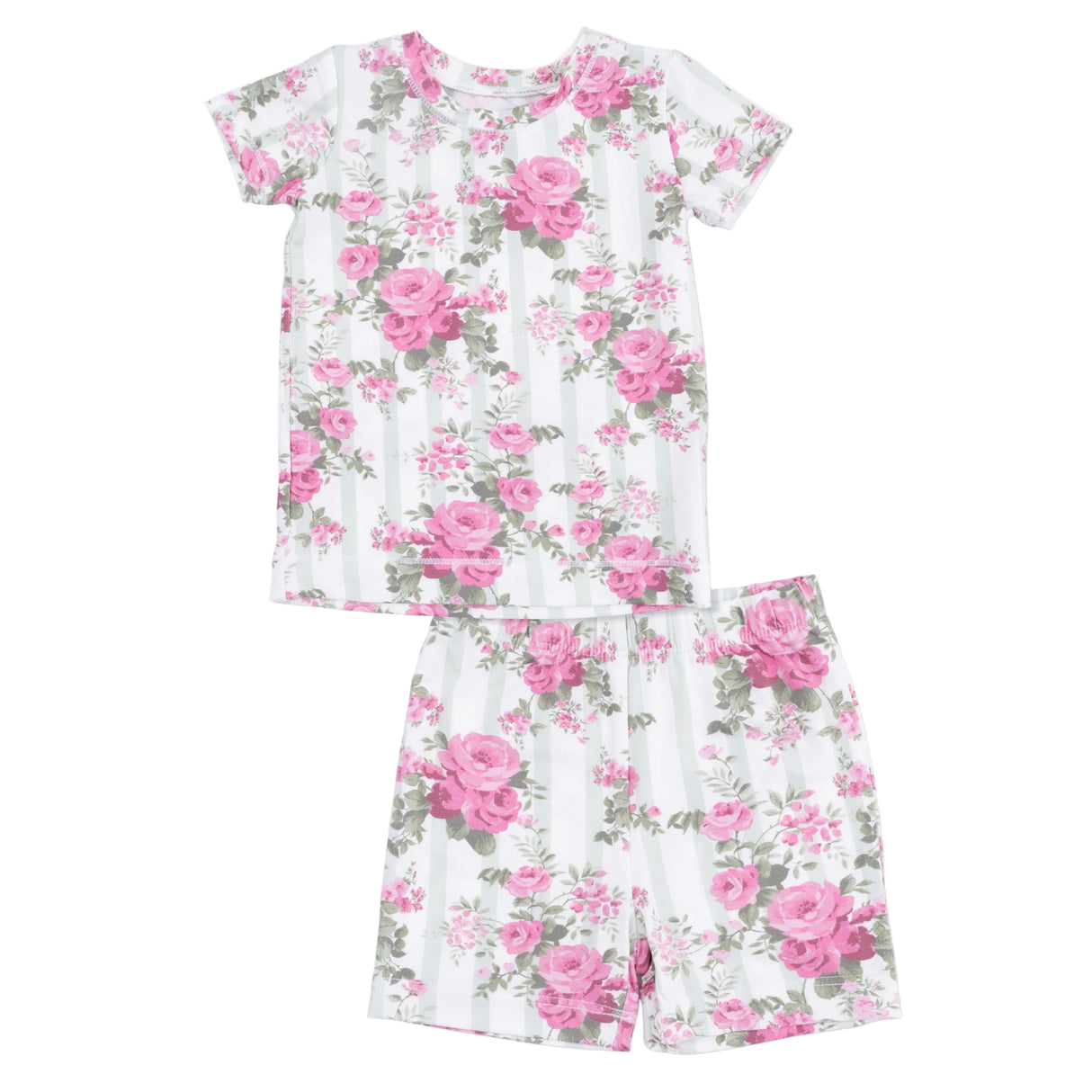 Cabbage Rose Stripe - Loungewear Short Set