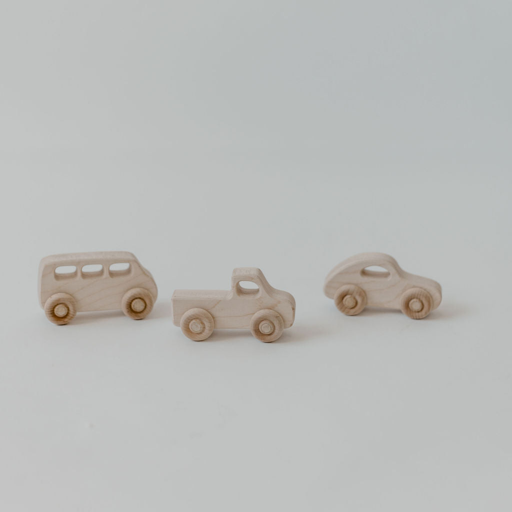 Wooden Cars + Truck + Ramp