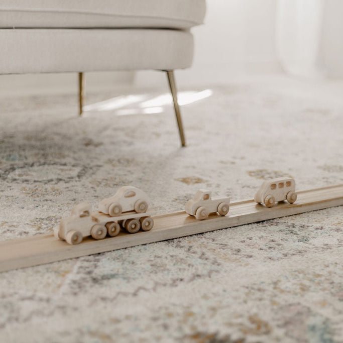 Wooden Cars + Truck + Ramp