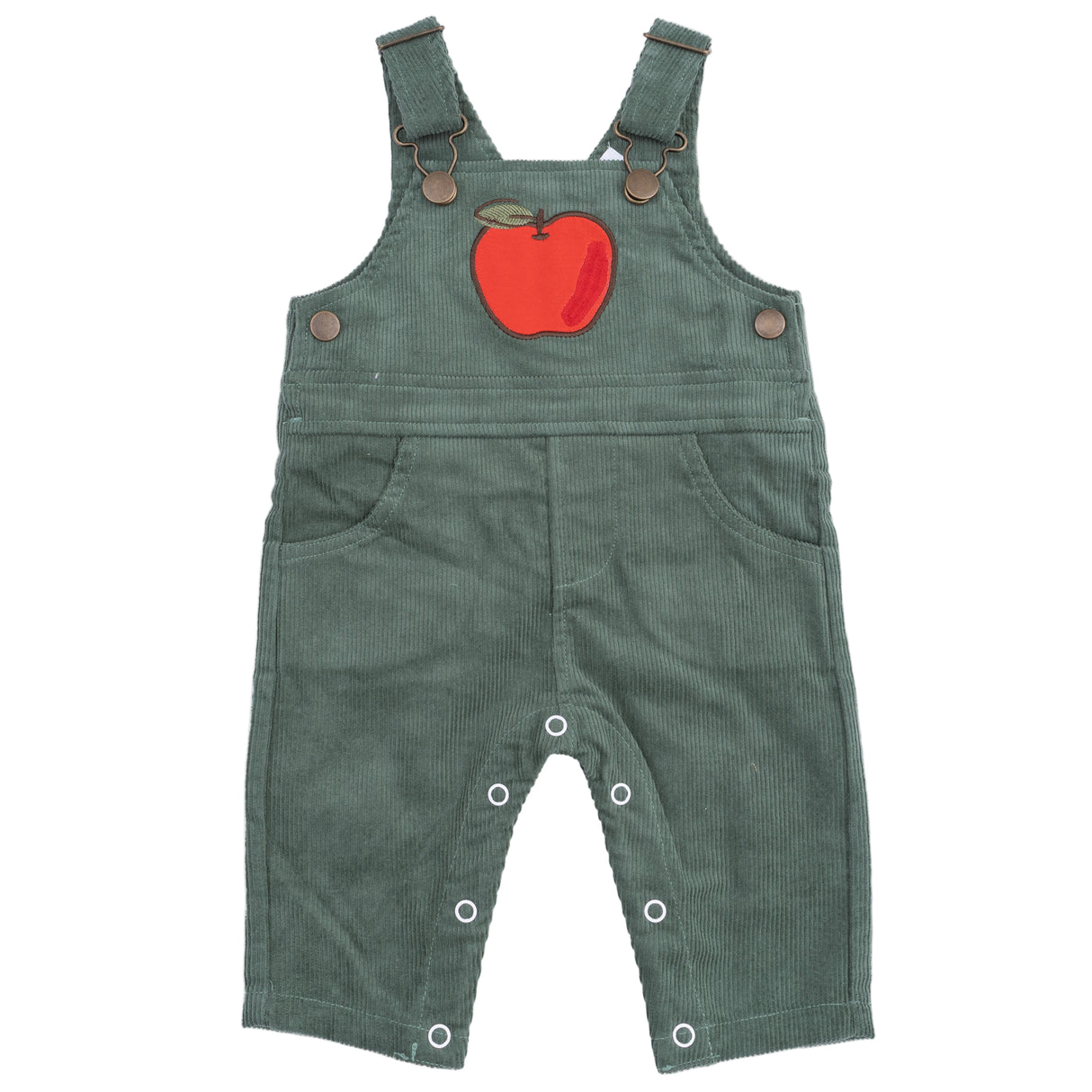 Classic Overall with Apple Applique - HoneyBug